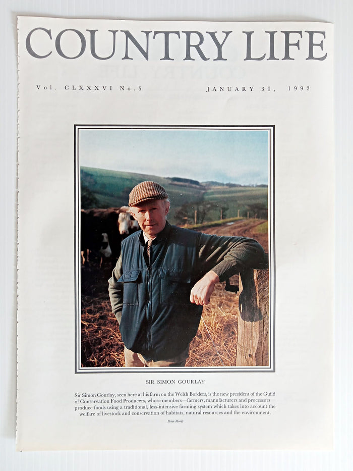 Sir Simon Gourlay Country Life Magazine Portrait January 30, 1992 Vol. CLXXXVI No. 5